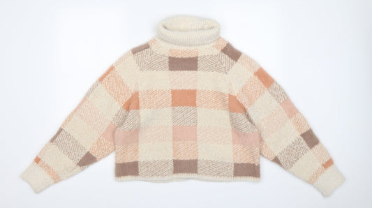 Primark Womens Multicoloured Check  Pullover Sweatshirt Size M