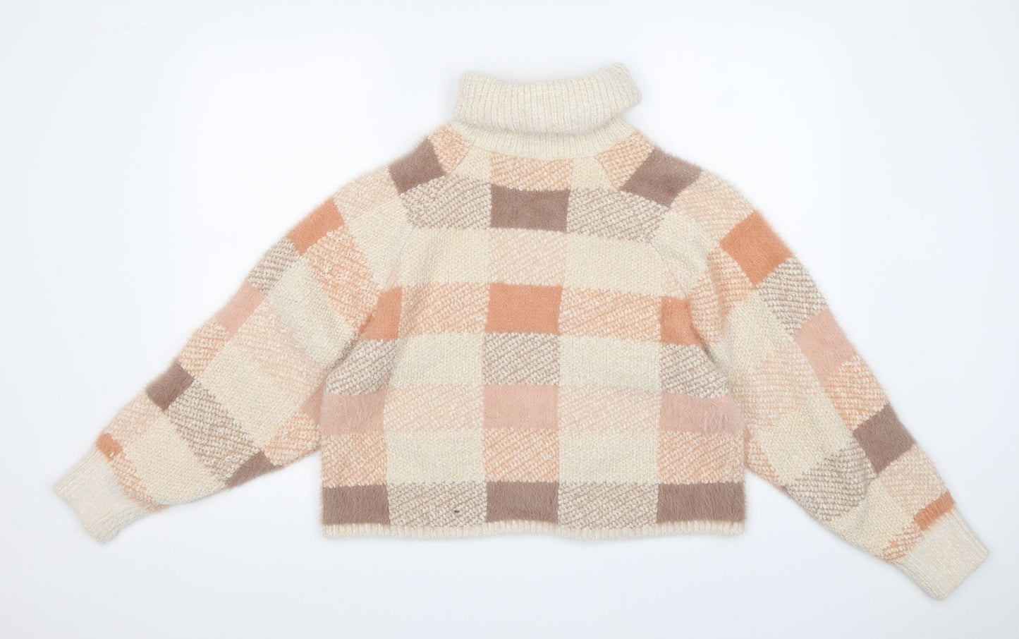 Primark Womens Multicoloured Check  Pullover Sweatshirt Size M