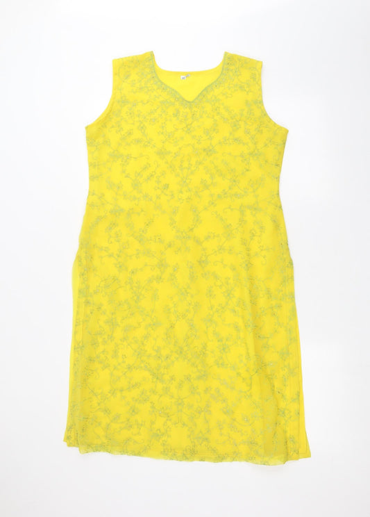 Preworn Womens Yellow   A-Line  Size 12