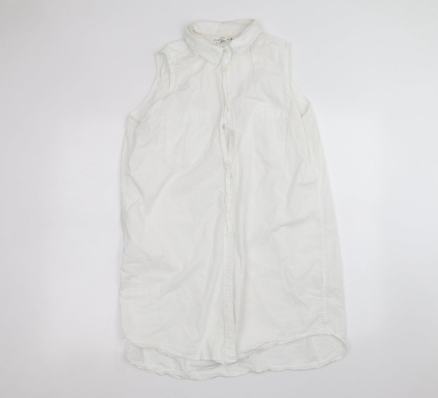 H&M Womens White   Basic Button-Up Size 18