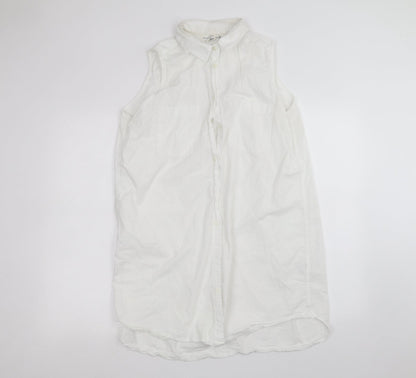 H&M Womens White   Basic Button-Up Size 18