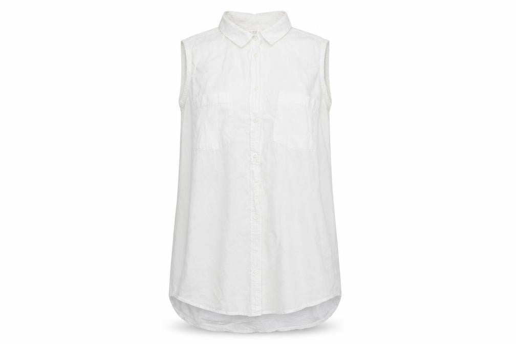H&M Womens White   Basic Button-Up Size 18
