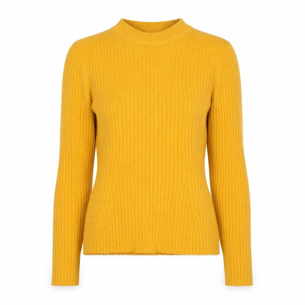 H&M Womens Yellow  Knit Pullover Jumper Size XS
