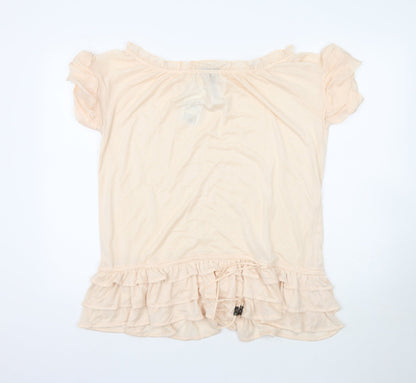 Mango Womens Pink   Basic Blouse Size L  - Peach / Apricot colour