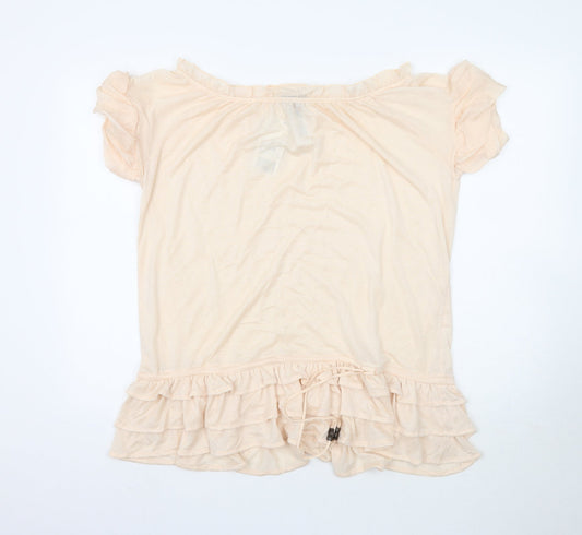 MNG Womens Pink   Basic Blouse Size L  - Peach / Apricot colour
