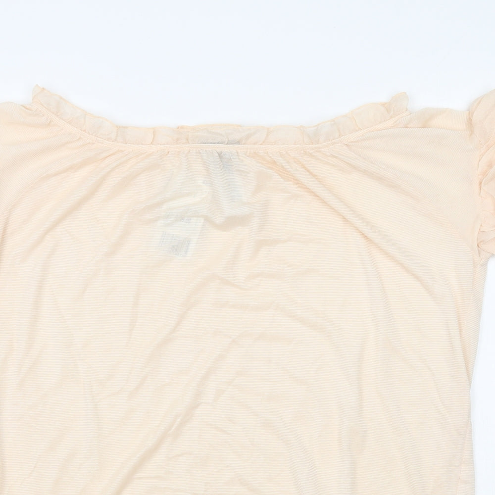 MNG Womens Pink   Basic Blouse Size L  - Peach / Apricot colour