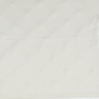 Preworn Womens Ivory  Knit Basic Blouse Size M  - Pearl detail