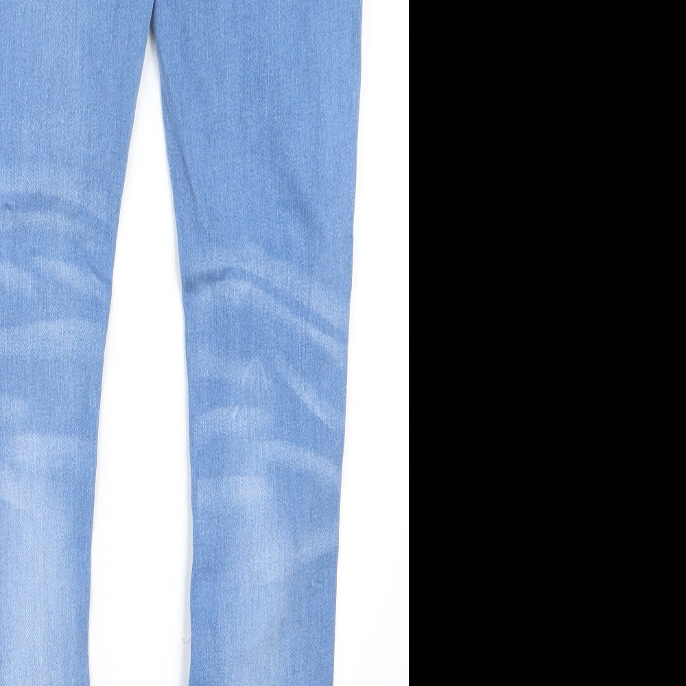Denim Co. Womens Blue  Denim Straight Jeans Size 10 L28 in