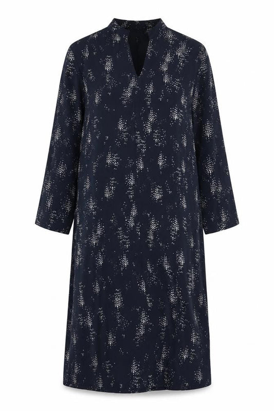 Papaya Womens Blue Geometric  Shirt Dress  Size 10