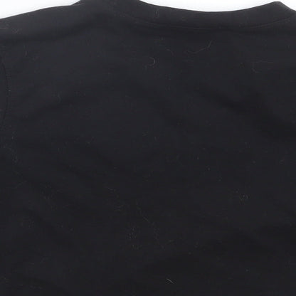Preloved Missguided Womens Black   Cropped T-Shirt Size 8 - Label