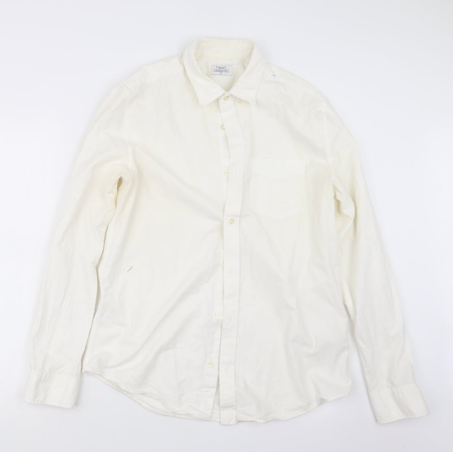 NEXT Mens Ivory    Button-Up Size M