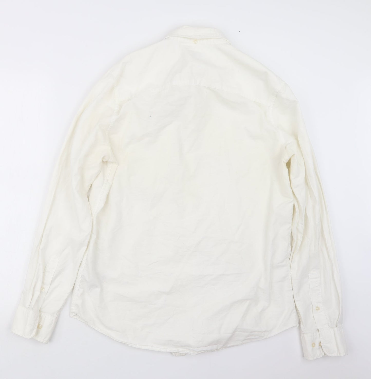 NEXT Mens Ivory    Button-Up Size M