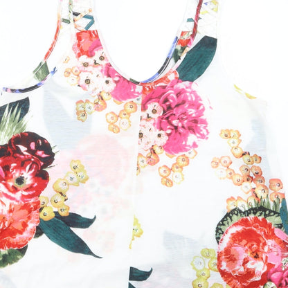 Preloved H&M Womens Pink Floral  Basic Blouse Size M - Label