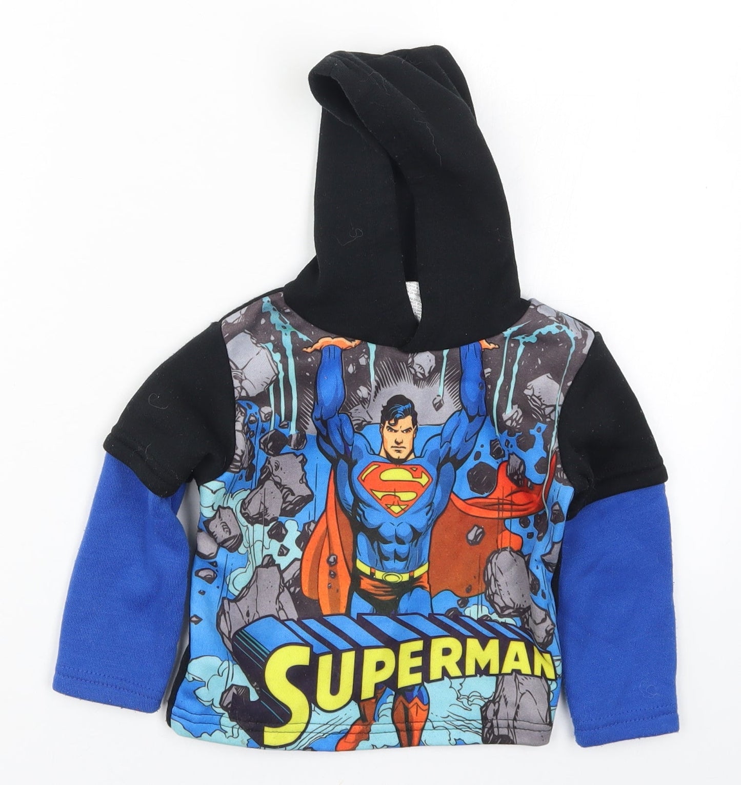 Preworn Boys Multicoloured   Pullover Hoodie Size 3 Years  - Superman