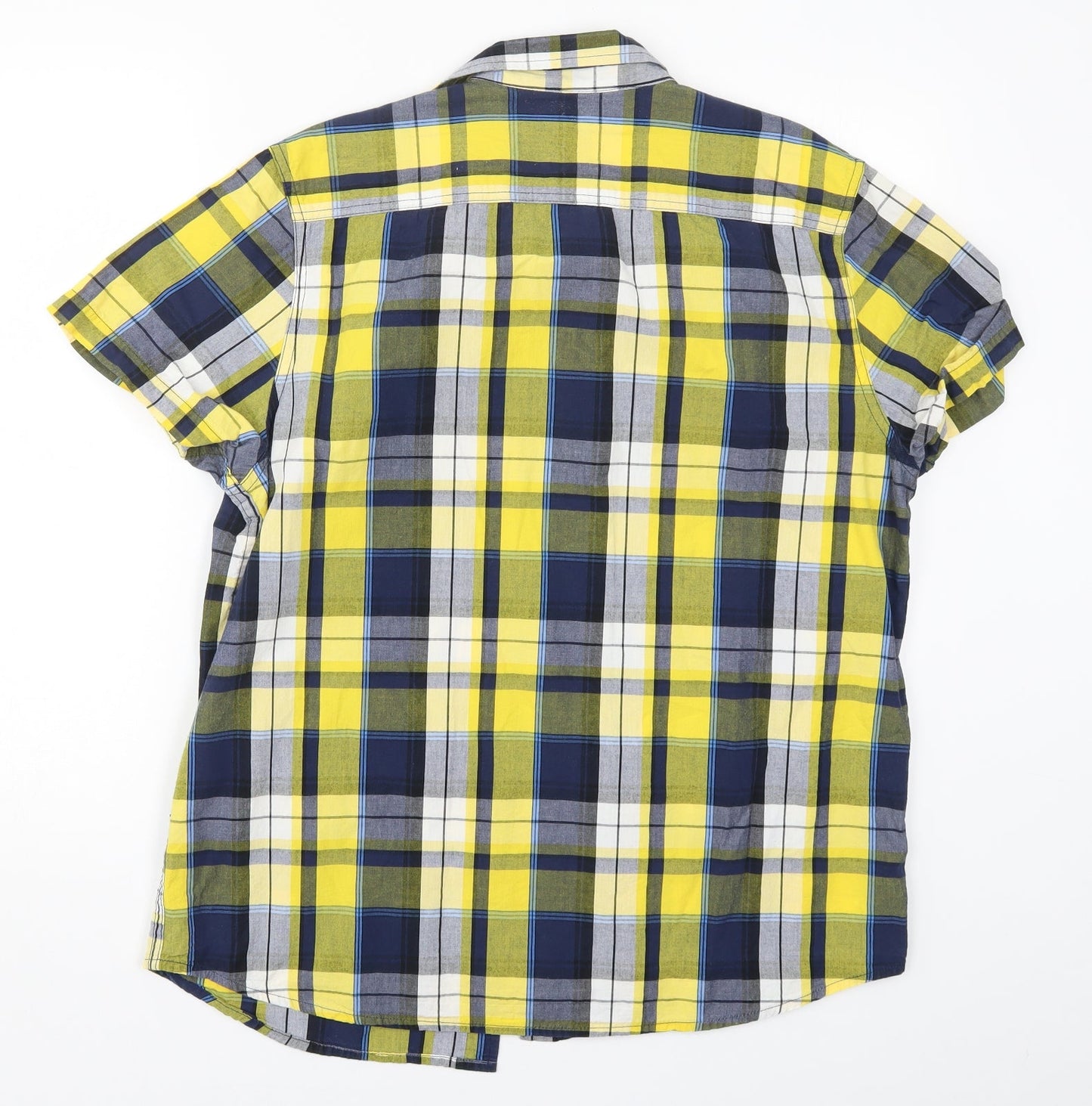 Cedar Wood State Mens Yellow Check   Button-Up Size L