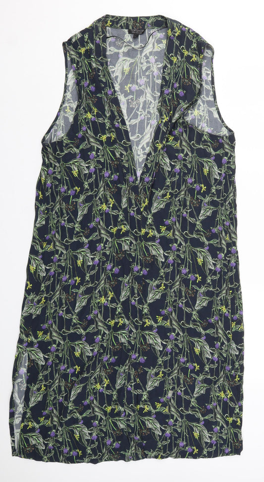 Topshop Womens Blue Floral  Jacket  Size 14