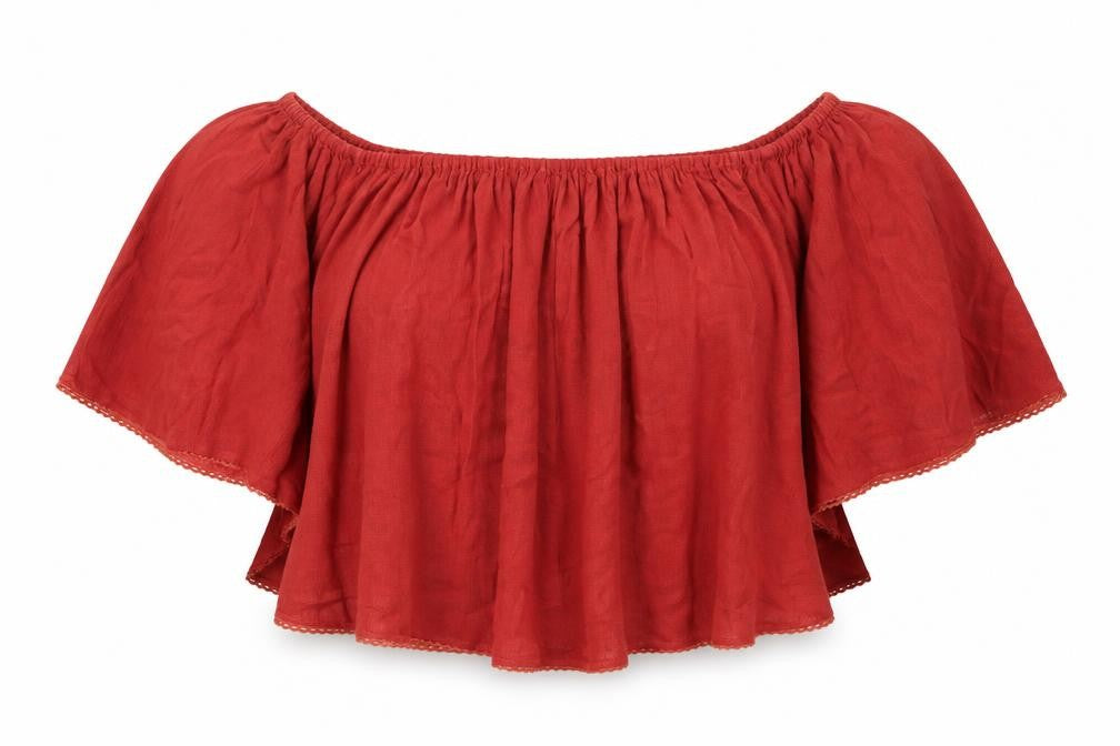 Boohoo Womens Red   Basic Blouse Size 12