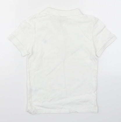 Preloved H&M Boys White   Basic Polo Size 7-8 Years - Back