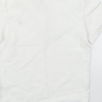 Preloved H&M Boys White   Basic Polo Size 7-8 Years - Label