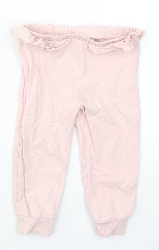 Matalan Girls Pink   Sweatpants Trousers Size 18-24 Months