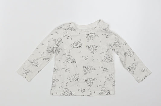 Lupilu Baby White   Basic T-Shirt Size 6-9 Months