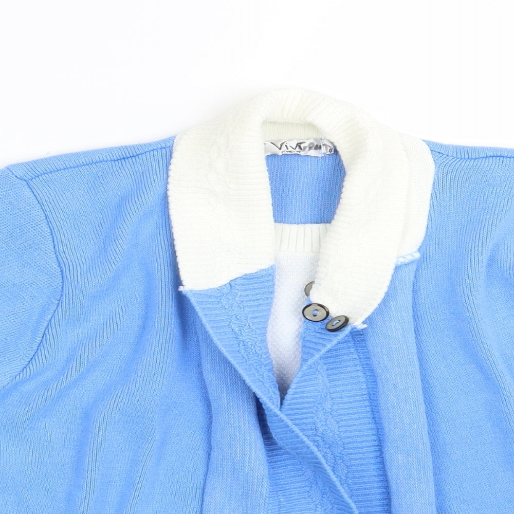 Vivi Womens Blue   Pullover Jumper Size S