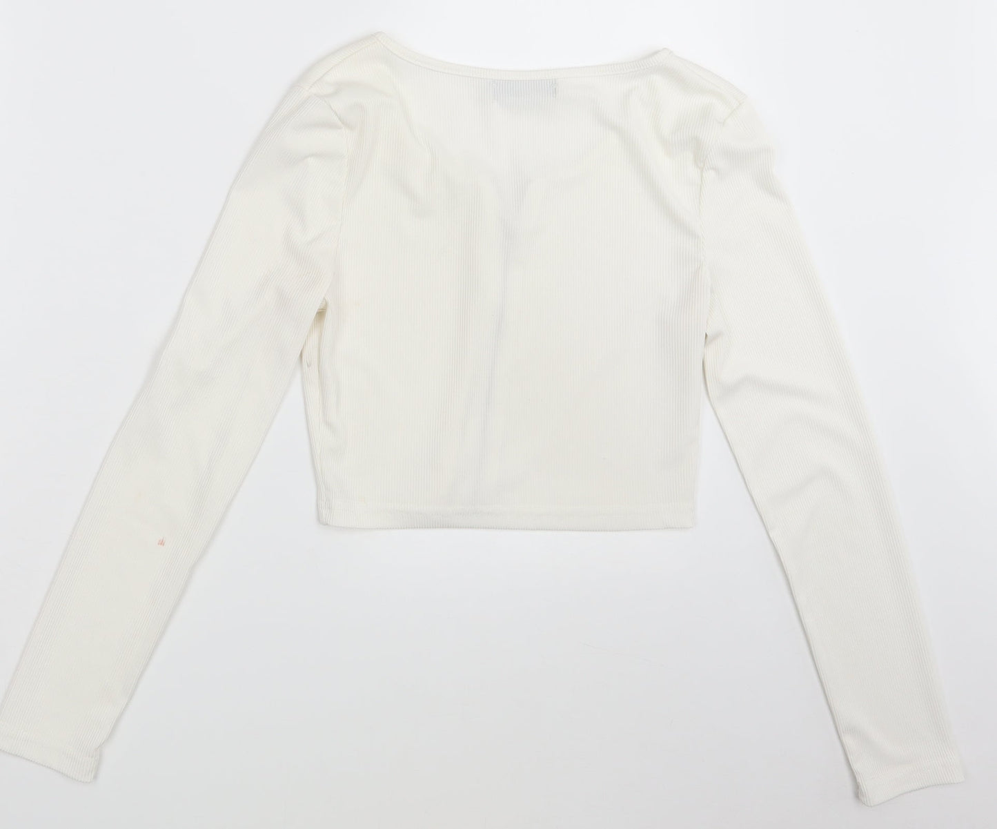 SheIn Womens Ivory   Full Zip Sweatshirt Size XS