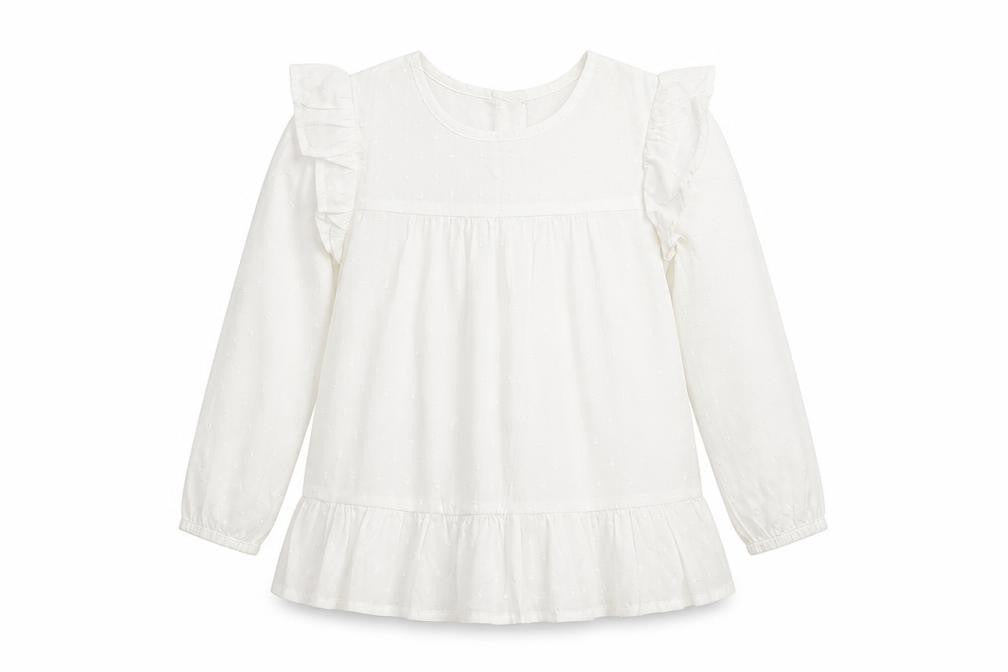 Matalan Girls White Polka Dot  A-Line  Size 2-3 Years