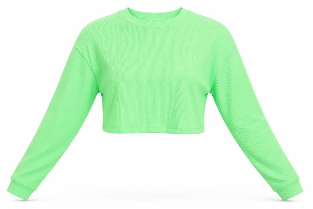 Oh Polly Womens Green   Pullover Jumper Size 12  - Croppped