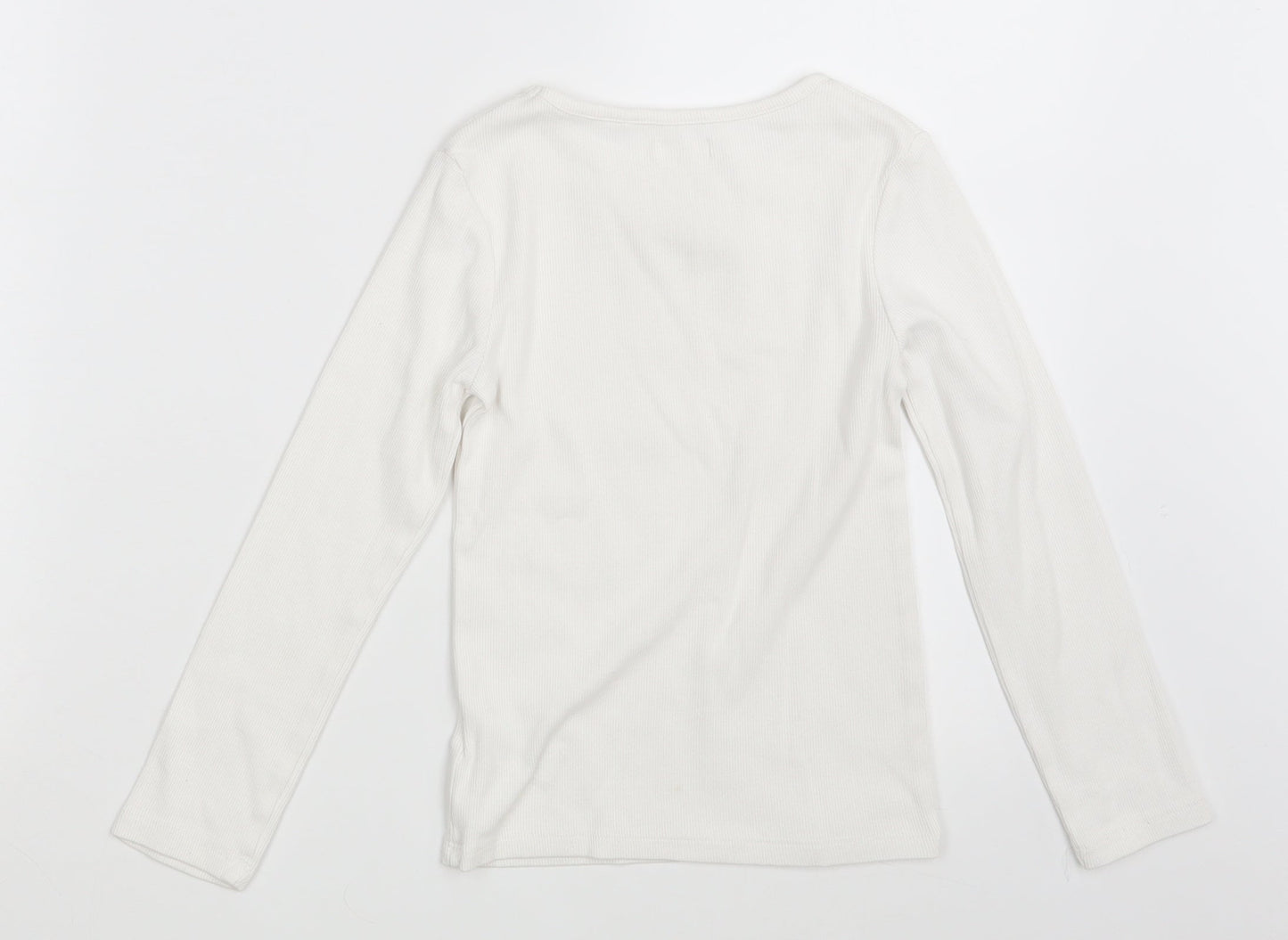 NEXT Girls White   Pullover Sweatshirt Size 7 Years