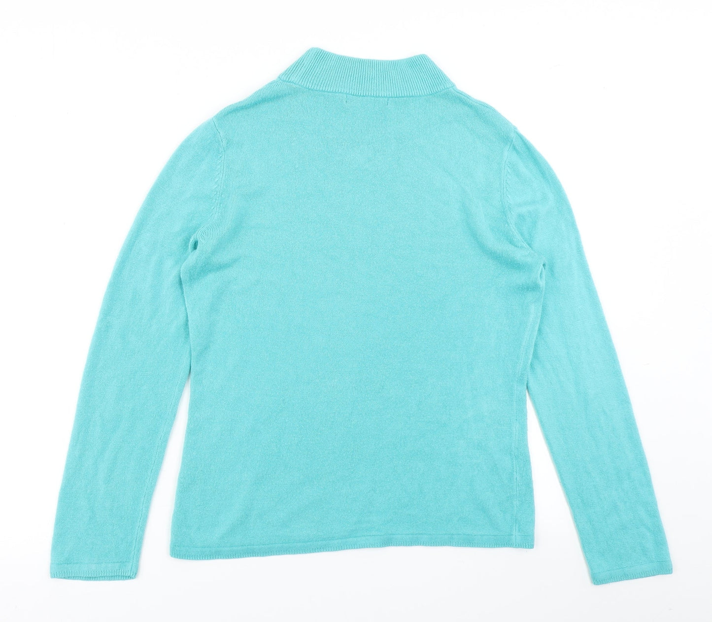 BM Colelction Womens Blue  Knit Pullover Jumper Size S