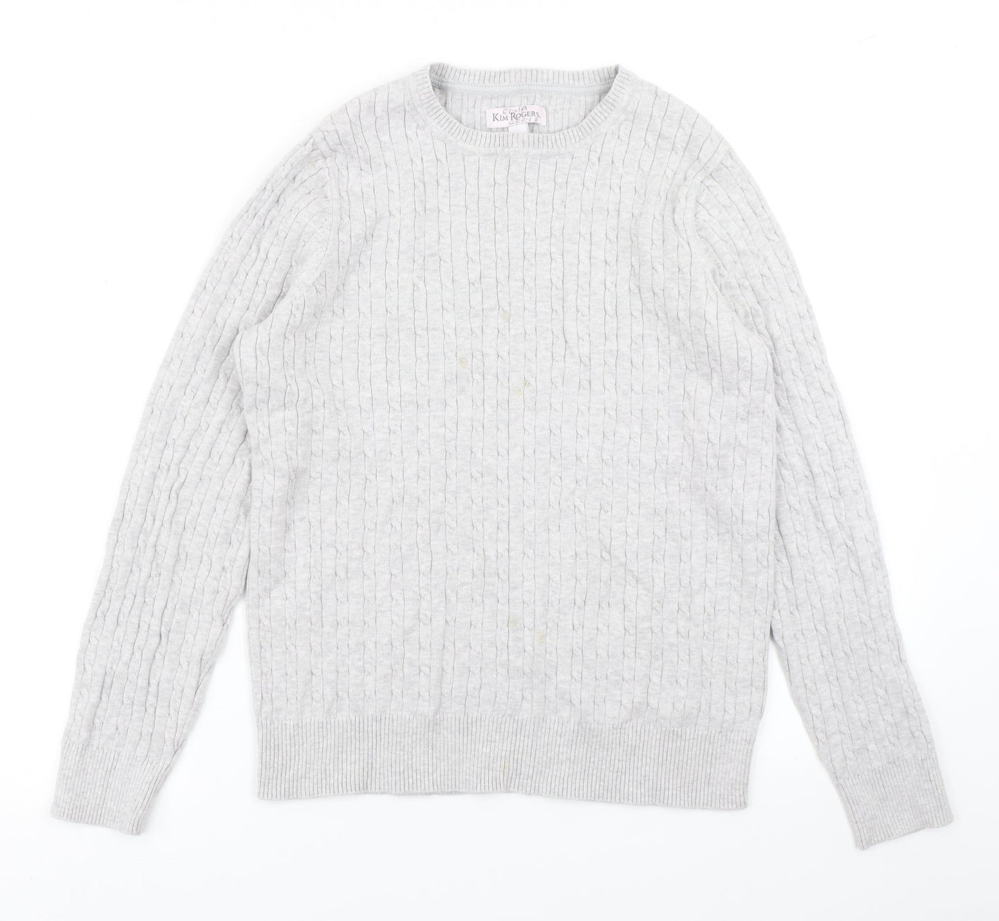 Kim Rogers Womens Grey  Knit Pullover Jumper Size S