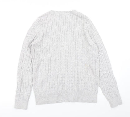 Kim Rogers Womens Grey  Knit Pullover Jumper Size S