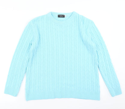 Choice Womens Blue  Knit Pullover Jumper Size S