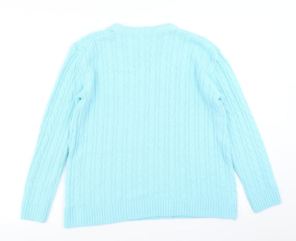Choice Womens Blue  Knit Pullover Jumper Size S