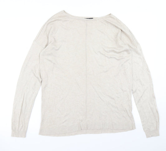 Atmosphere Womens Beige  Knit Pullover Jumper Size 12