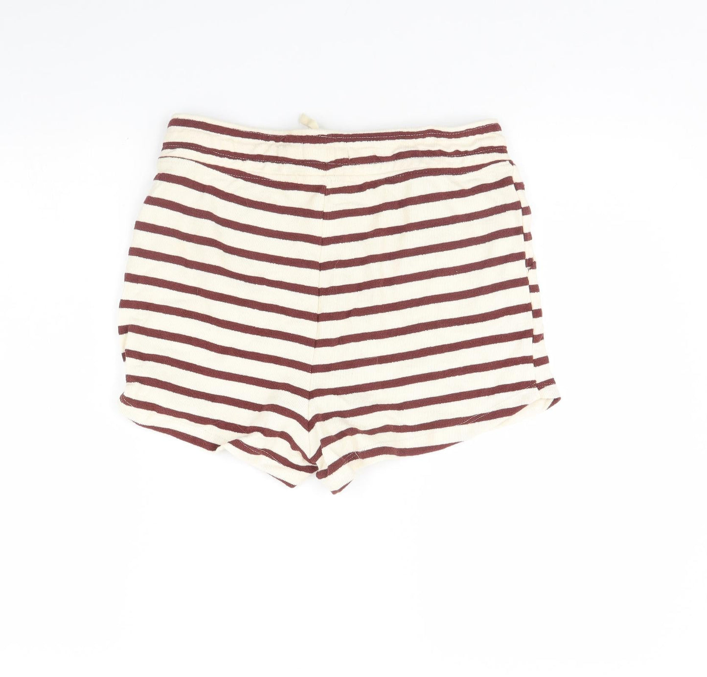 Primark Womens Beige Striped  Sweat Shorts Size 10