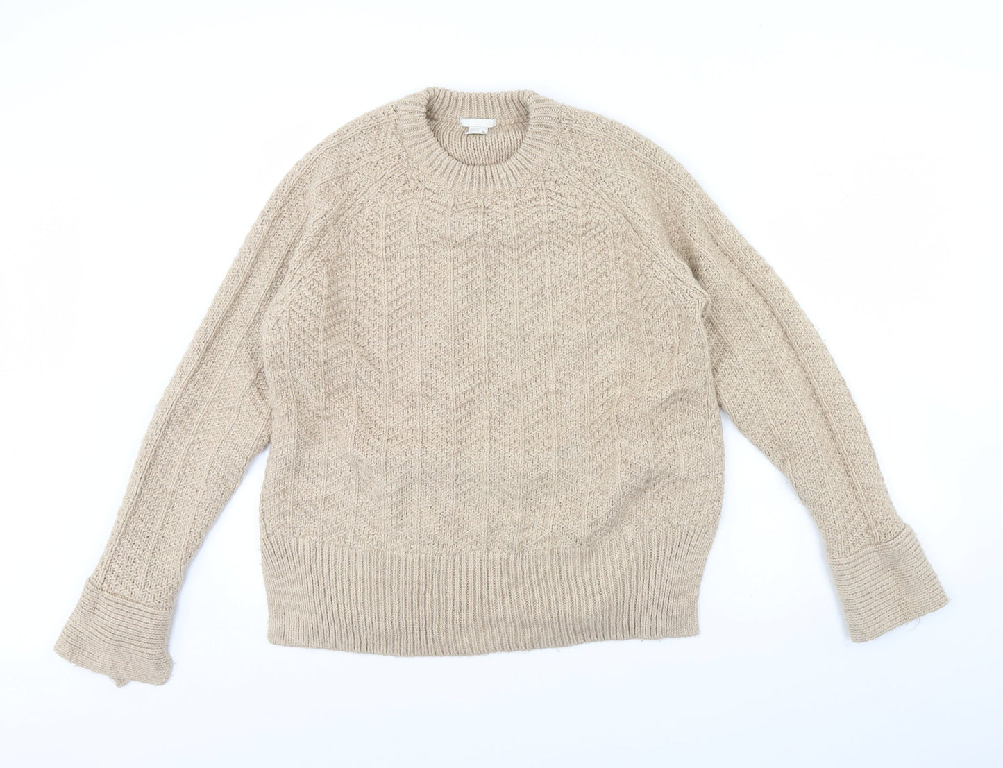 H&M Womens Beige   Pullover Jumper Size M