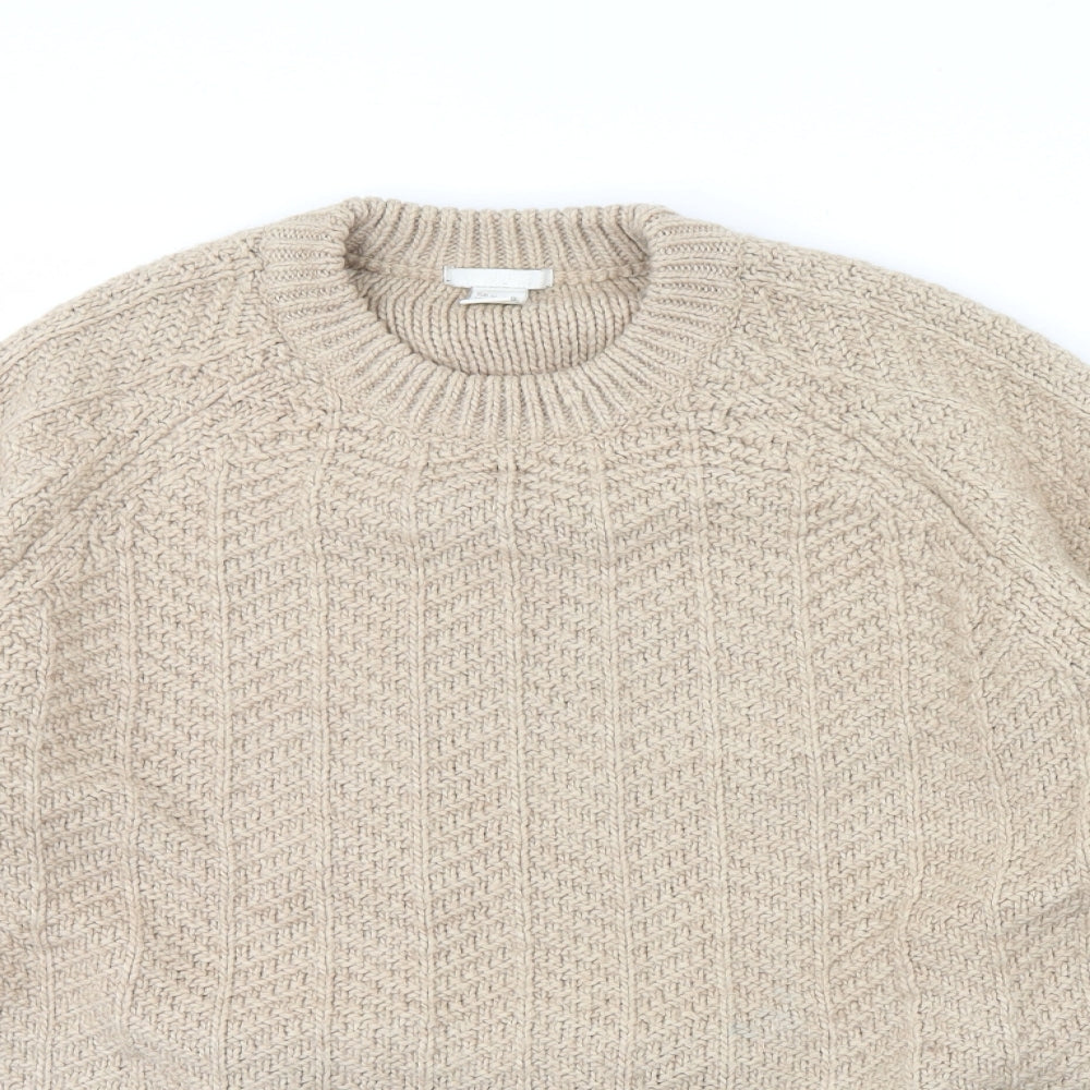 H&M Womens Beige   Pullover Jumper Size M