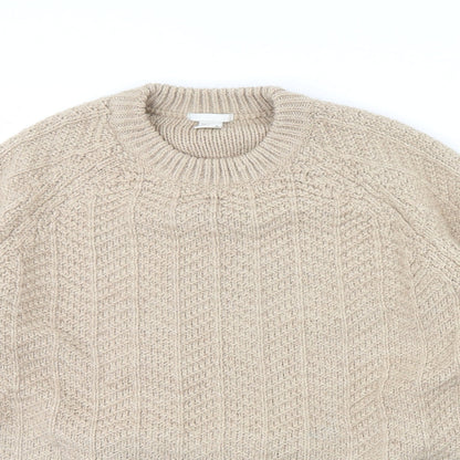 H&M Womens Beige   Pullover Jumper Size M