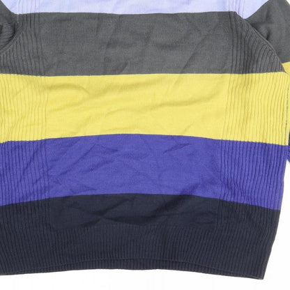 Marks & Spencer Womens Blue Striped  Pullover Jumper Size 12