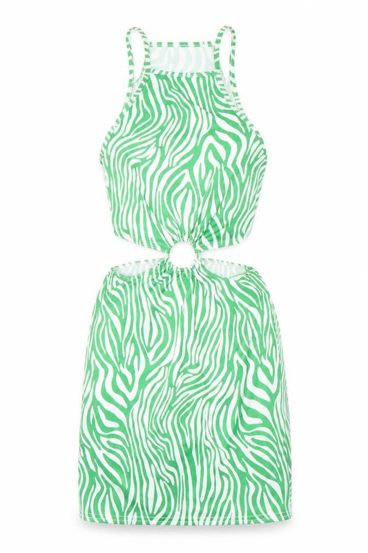 Edge Street Womens Green Animal Print  Mini  Size 8
