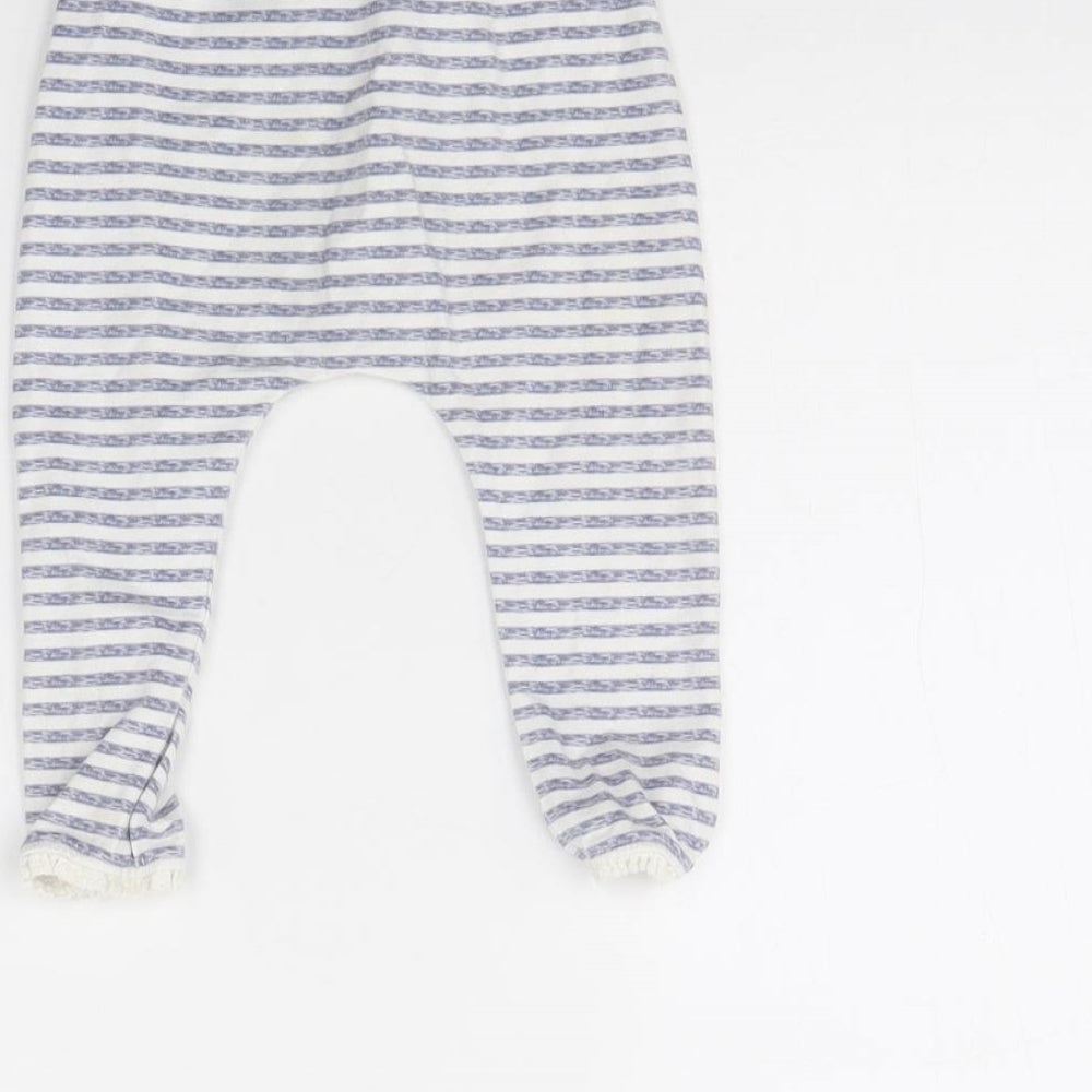 NEXT Girls Blue Striped  Capri Leggings Size 9 Months