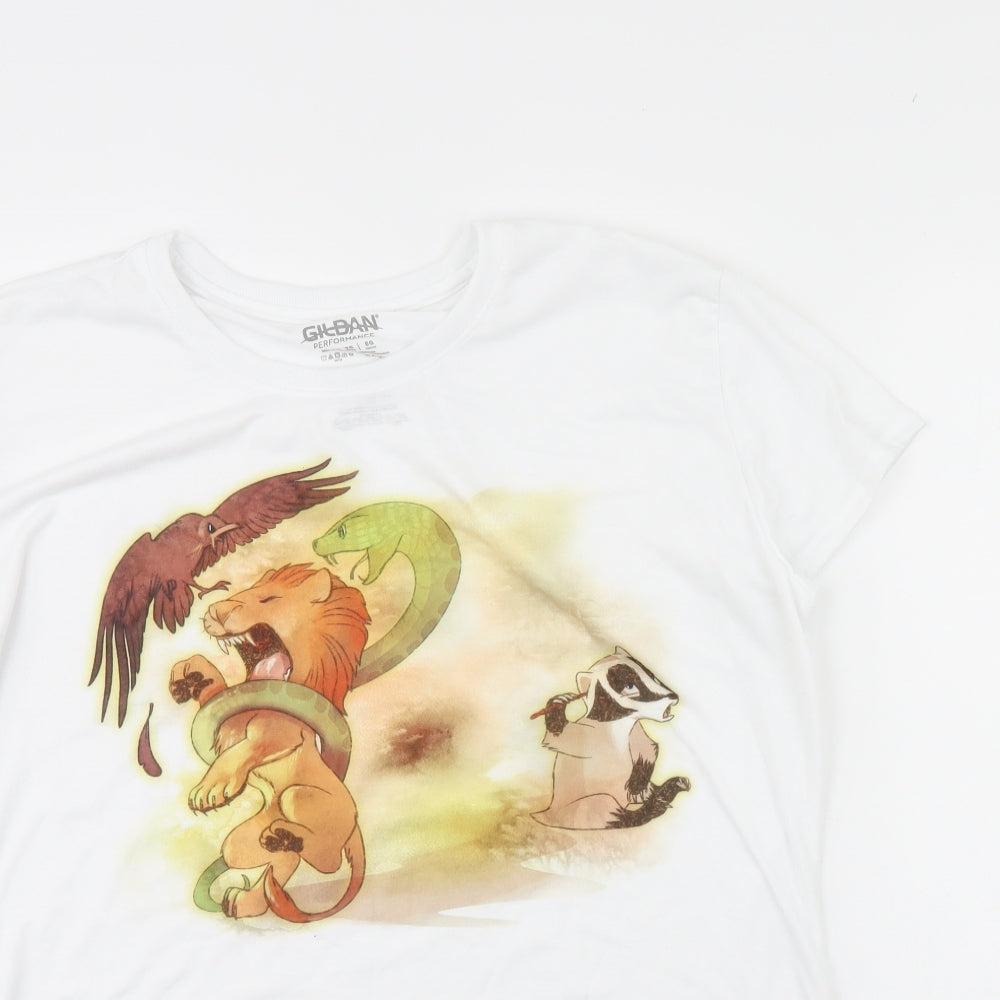 Gildan Womens White   Basic T-Shirt Size XL