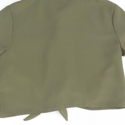 Preloved Primark Girls Green   Basic Button-Up Size 9 Years - Label