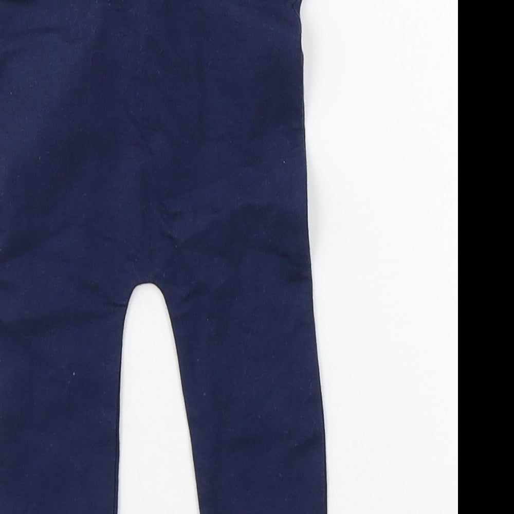 F&F Girls Blue  Jersey Jogger Trousers Size 6-9 Months