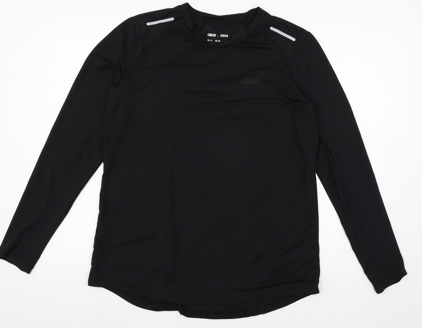 ASOS Womens Black  Jersey Basic T-Shirt Size 14