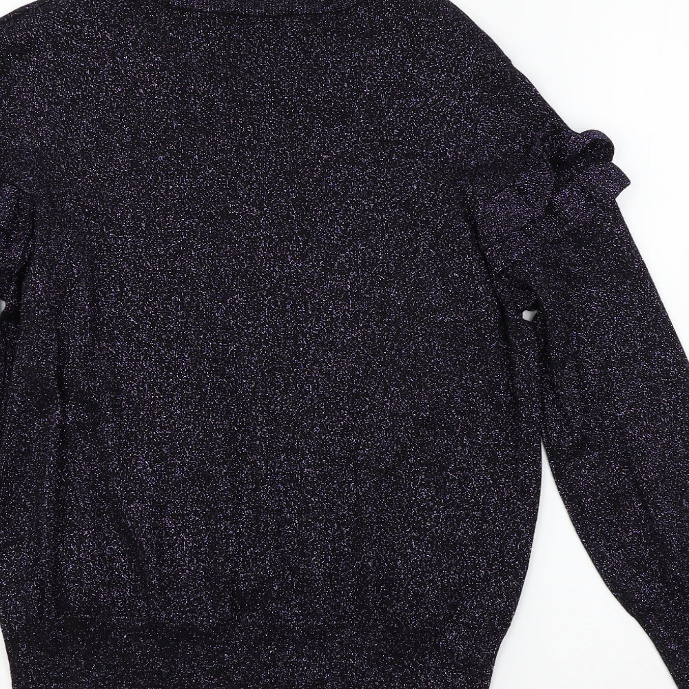 George Womens Purple  Knit Pullover Jumper Size 14
