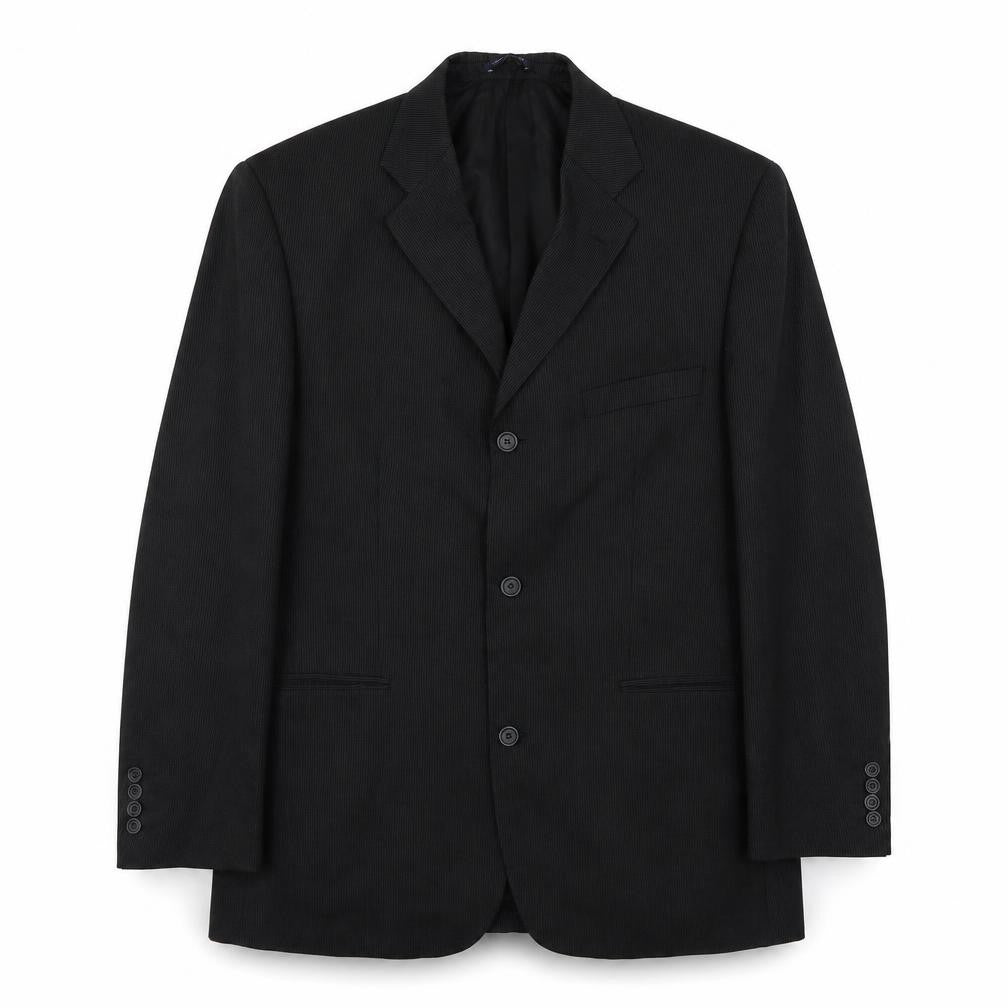 River Island Mens Black Striped  Jacket Suit Jacket Size L