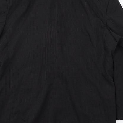 River Island Mens Black Striped  Jacket Suit Jacket Size L